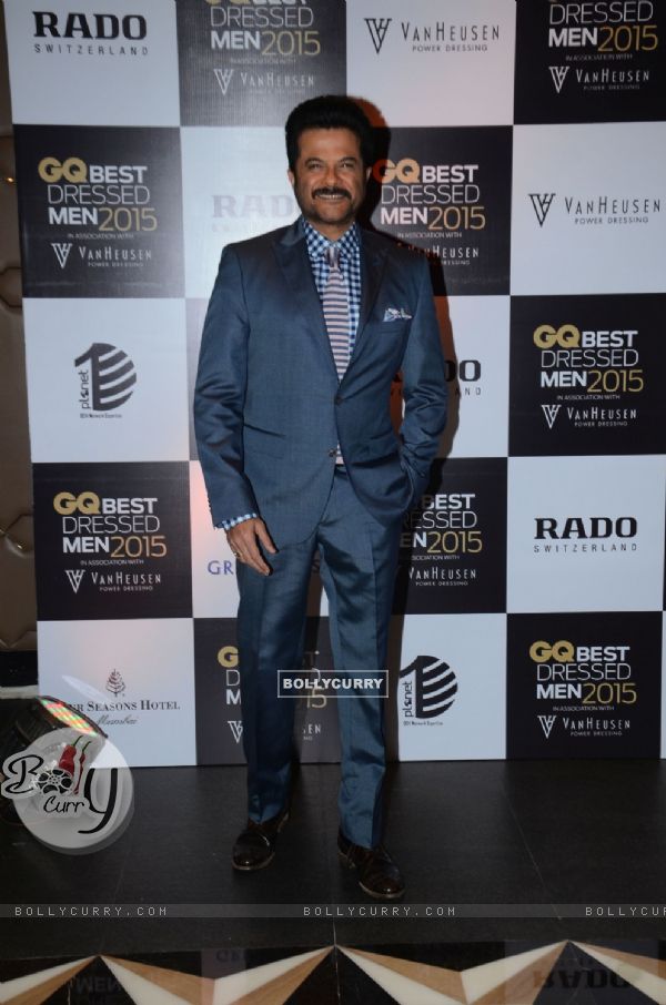 Anil Kapoor poses for the media at GQ India Best-Dressed Men in India 2015