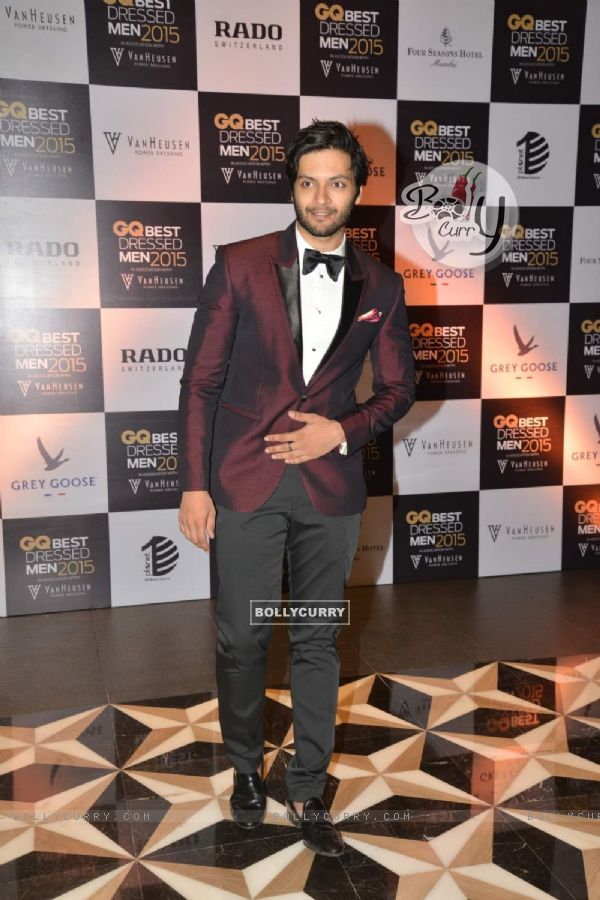 Ali Fazal poses for the media at GQ India Best-Dressed Men in India 2015