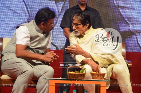 Amitabh Bachchan with Hon'ble Minister Vinod Tawdde at a Book Reading Event