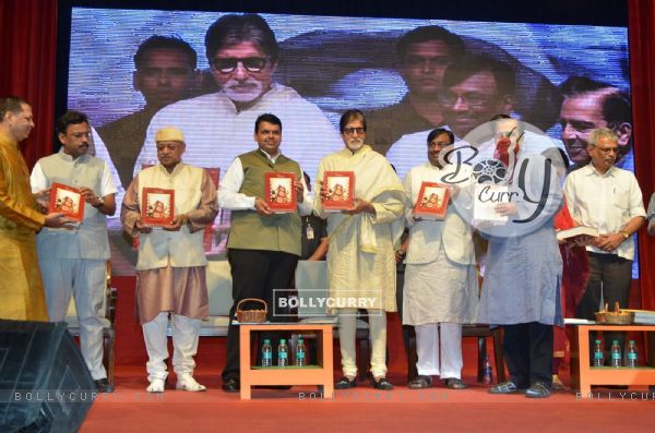 Amitabh Bachchan with Hon'ble Chief Minister Devendra Fadnavis at a Book Reading Event