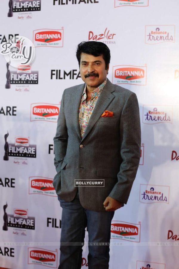Mammootty at the 62nd South Filmfare Awards