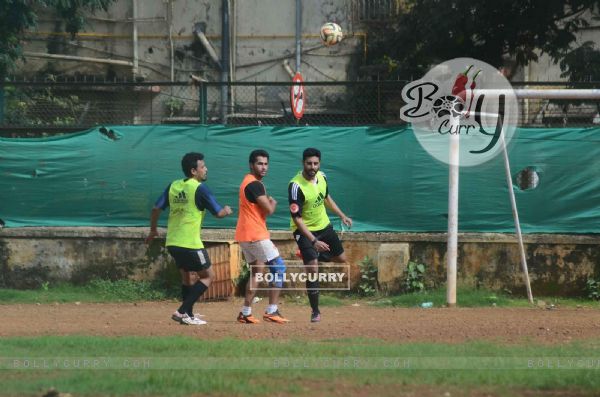 Abhishek Bachchan and Armaan Jain Snapped at Football Practice Session