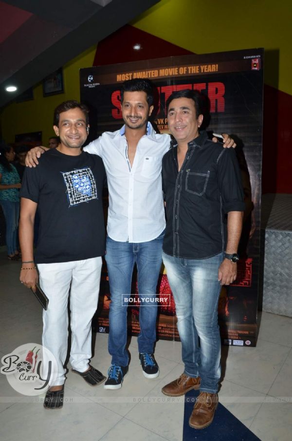 Prasad Oak and Pushkar Shotri at Premiere of Marathi Movie 'Shutter'