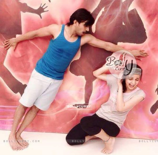 Sanaya Irani with her Choreographer Jai