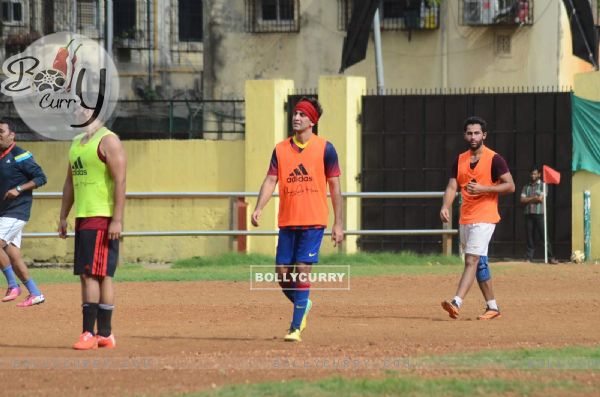 Ranbir Kapoor Armaan Jain Snapped Playing a Friendly Football Match
