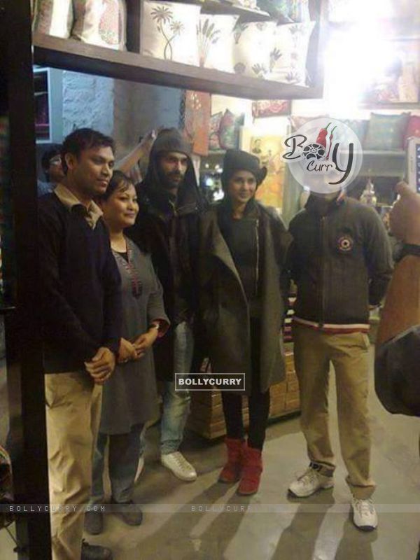 Jennifer Winget and Karan Singh Grover pose for a pic with fans in Thailand.