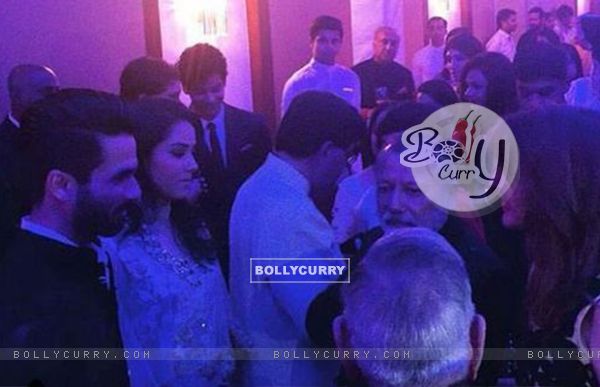 Pankaj Kapoor With Shahid and Mira at the Reception!