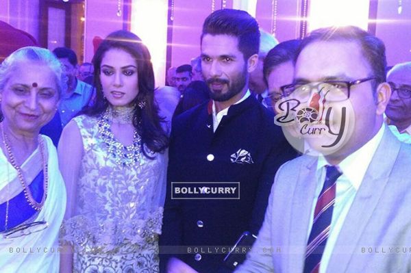 Handsome Hunk and the Beautiful - Shahid Kapoor and Mira Rajput at Reception!