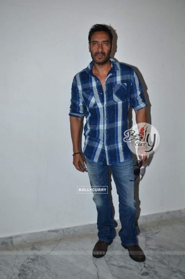 Ajay Devgn poses for the media at the Promotions of Drishyam on Fever FM (370335)
