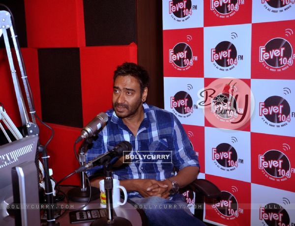 Ajay Devgn interacts with the listeners at the Promotions of Drishyam on Fever FM (370340)