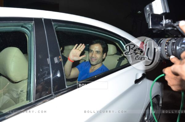 Tusshar Kapoor was snapped at the Special Screening of Bahubali