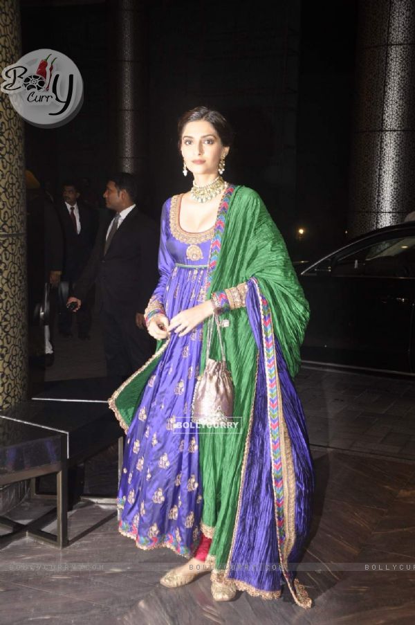 Sonam Kapoor at Shahid - Mira Wedding Reception!