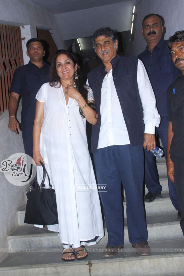 Neena Gupta With Her Husband at Show of Kuch Bhi Ho Sakta Hai