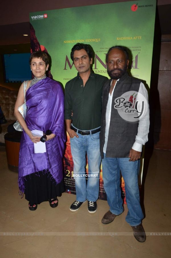 Deepa Sahi, Ketan Mehta and Nawazuddin Siddiqui at Trailer Launch of Manjhi - The Mountain Man (371051)