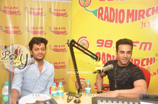 Riteish Deshmukh and Pulkit Samrat at the Promotions of Bangistan on Radio Mirchi (371322)