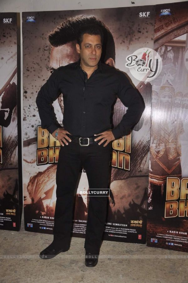 Salman Khan poses for the media on the occasion of Eid