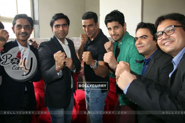 Sidharth Malhotra and Akshay Kumar for Promotions of Brothers at Carnival Cinemas,Indore (373128)