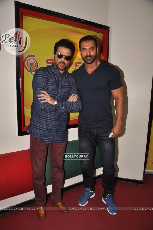 Anil Kapoor and John Abraham at the Promotions of Welcome Back on Radio Mirchi (373599)