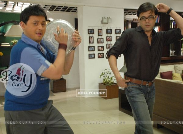 Rajdeep and Kapil practise dance