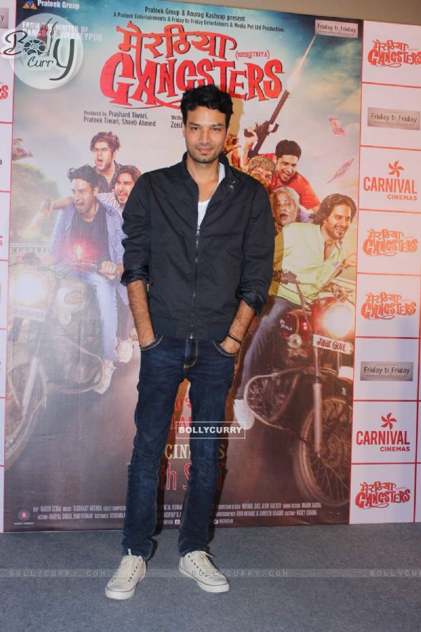 Aakash Dahiya poses for the media at the Trailer Launch of Meeruthiya Gangsters