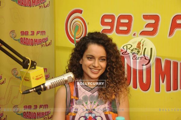 Kangana Ranaut was snapped at the Promotions of Katti Batti on Radio Mirchi