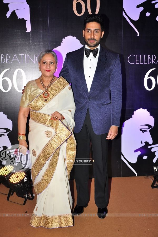 Jaya Bachchan and Abhishek Bachchan at Chiranjeevi's 60th Birthday Celebrations