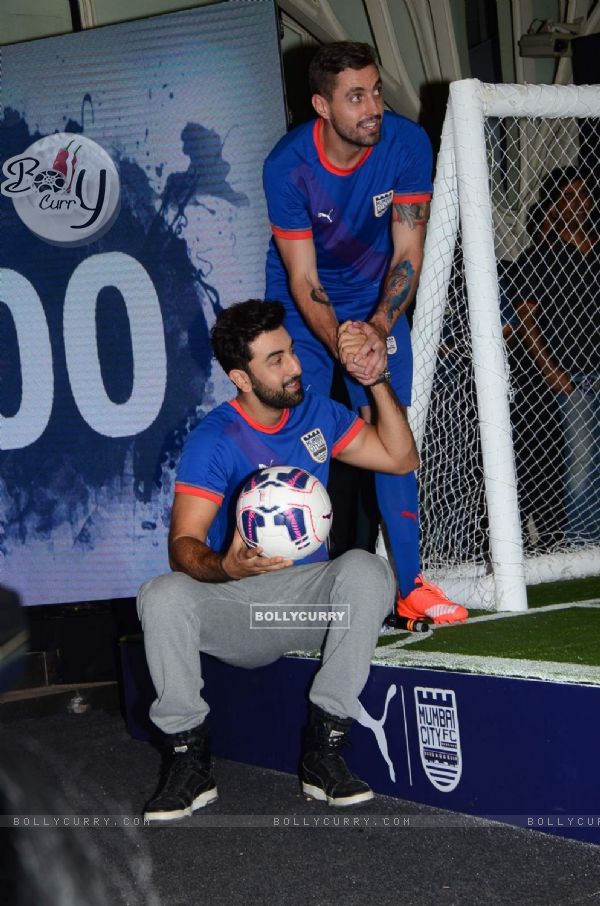 Ranbir Kapoor at Mumbai FC Tee Launch