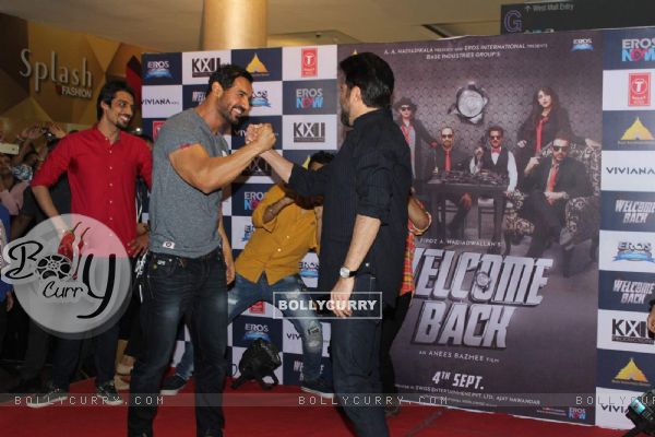 John Abraham and Anil Kapoor During the Promotions of Welcome Back