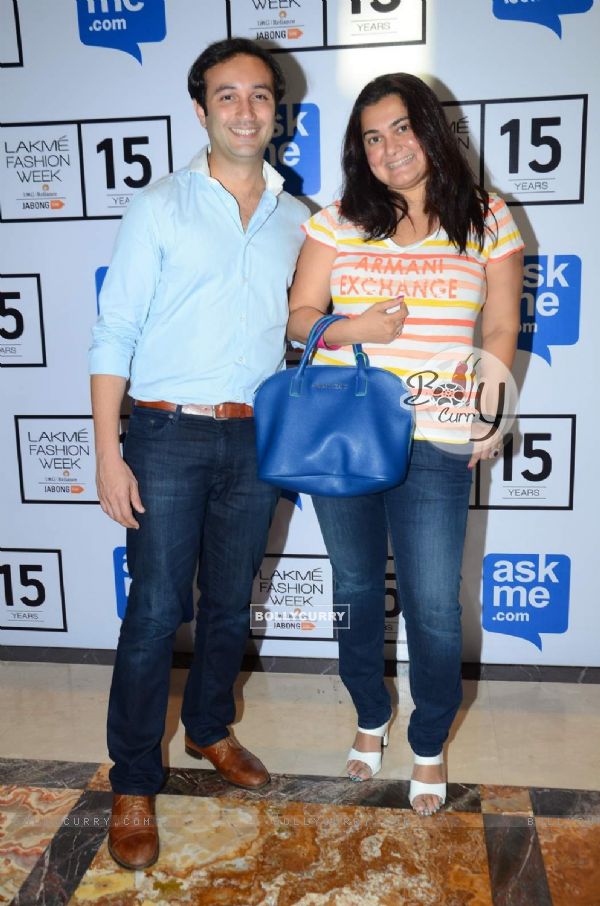 Aditya Hadkari and Divya Palat at Lakme Fashion Week