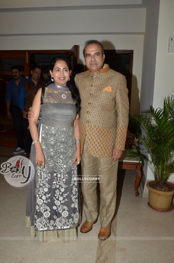 Suresh Wadkar poses with wife at his Birthday Bash