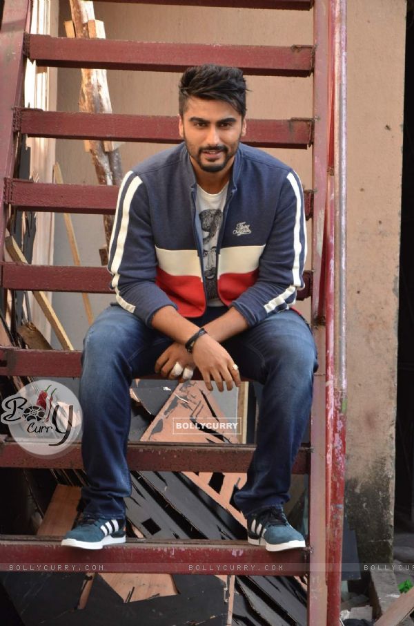 Arjun Kapoor Snapped During a Ad Shoot for Flying Machine
