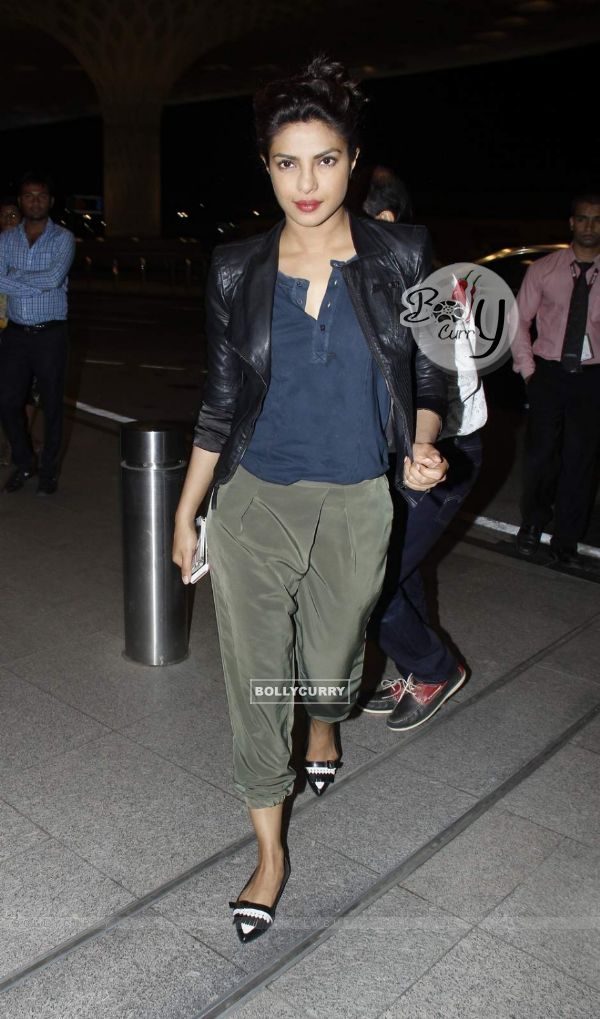 Priyanka Chopra Leaves for Quantico Shoot
