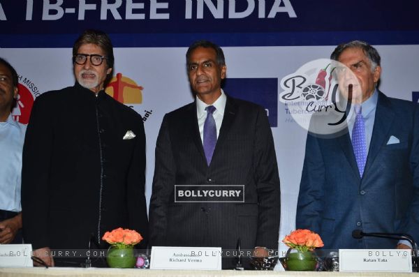 Ratan Tata and Amitabh Bachchan at TB Free India Press Meet