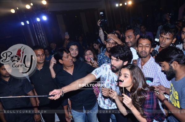 Selfie With the Photographers at Song Launch of Shaandaar
