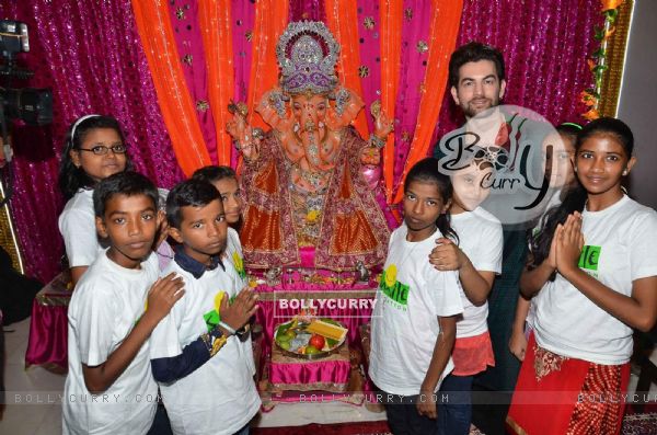 Neil Nitin Mukesh Celebrates Ganesh Chaturthi With Kids