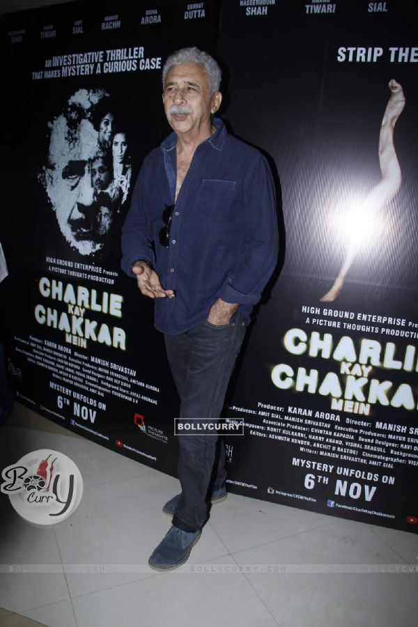 Naseeruddin Shah at Trailer Launch of the film Charlie Kay Chakkar Mein