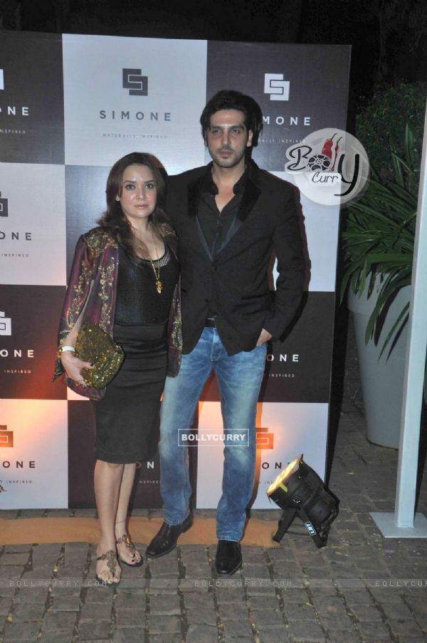 Zayed Khan poses with Wife at Simone Khan's Store Anniversary