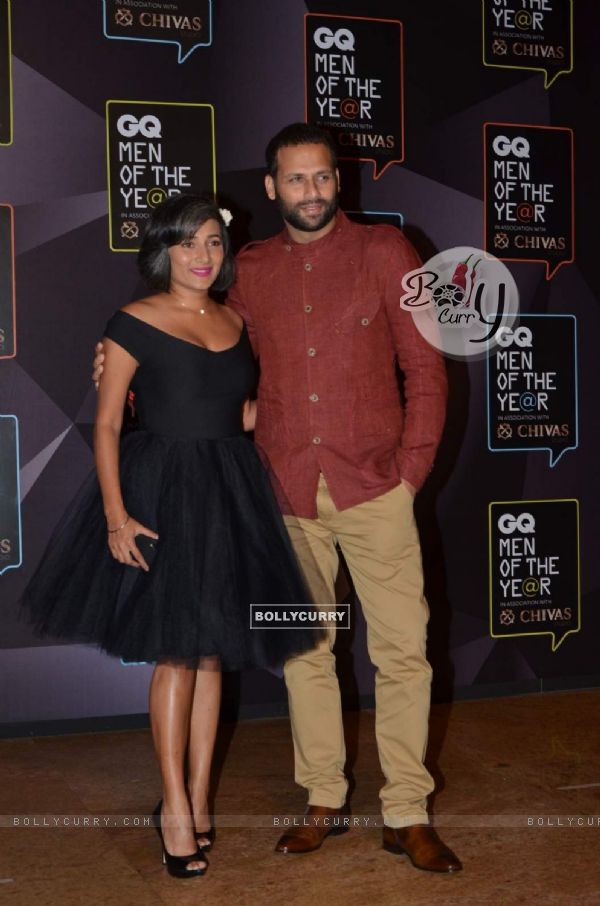 Bikram Saluja with his wife at the GQ India Men of the Year Awards 2015