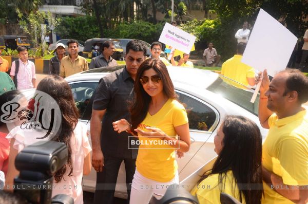 Shilpa Shetty arrives at the World Heart Day Celebration