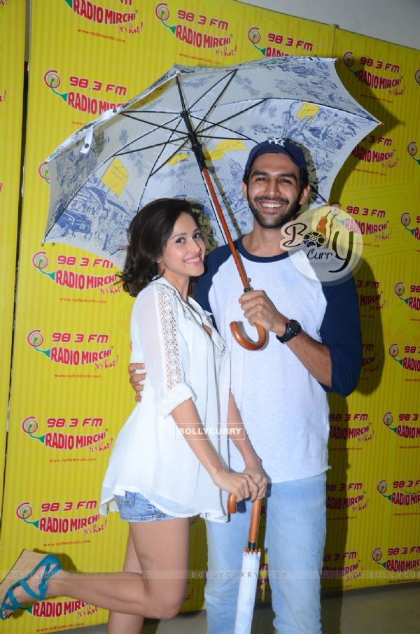 Nushrat Bharucha and Kartik Aaryan at the Promotions of Pyaar Ka Punchnama 2 at Radio Mirchi