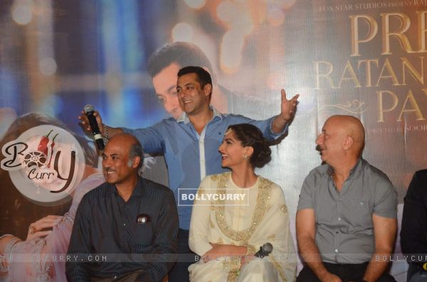 Team snapped enjoying at the Trailer Launch of Prem Ratan Dhan Payo