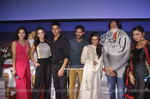 Team poses for the media at the Special Screening of Singh is Bling