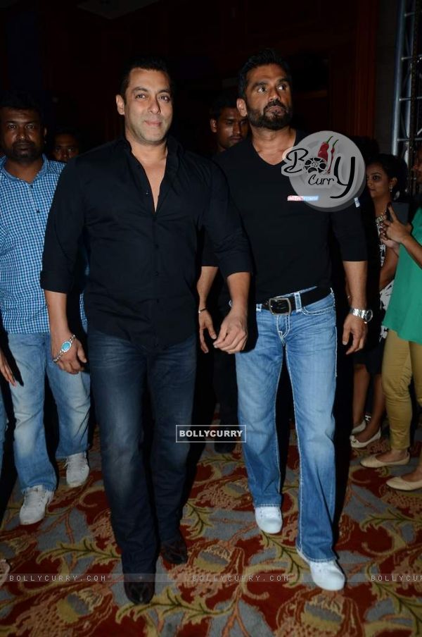 Salman Khan was snapped at the Launch of Sunil Shetty's Fitness Channel