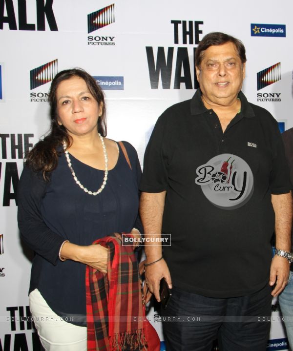 David Dhawan with His Wife at Special Screening of 'The Walk'