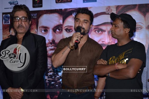 Ajaz Khan interacts with the audience at the Launch of 'Jaatiwad' Film