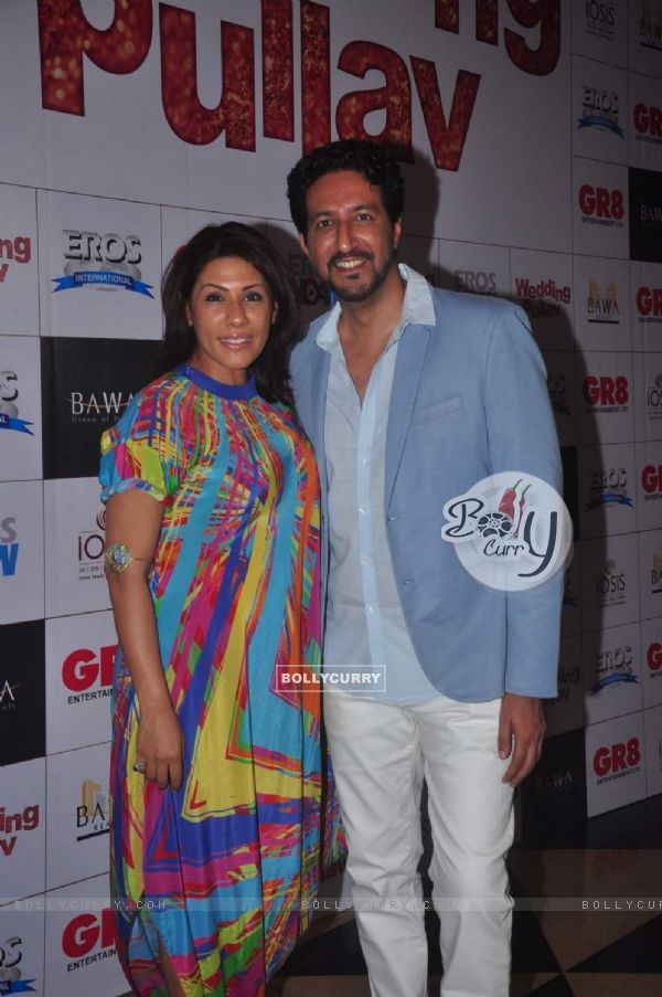 Sulaiman Merchant with wife at the Premier of Wedding Pullav