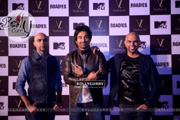 Raghu Ram and Rajiv Ram With Rannvijay Singh at Launch of Roadies Inspired Fashion Collection