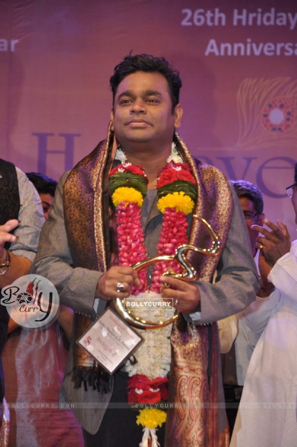 A R Rahman Honoured at 26th Hridayesh Arts Anniversary Event