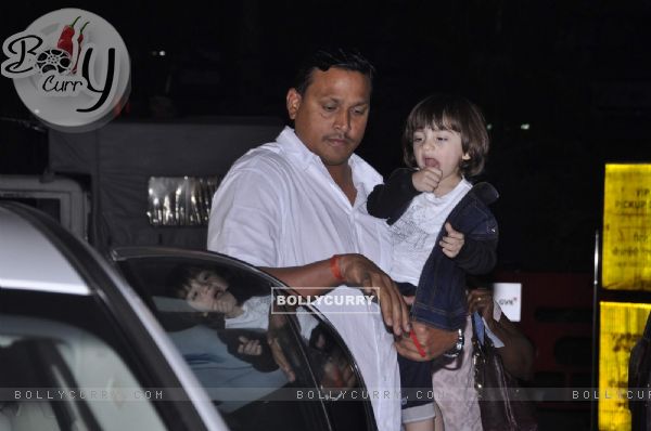 The Cute Lil AbRam Khan Snapped at Airport