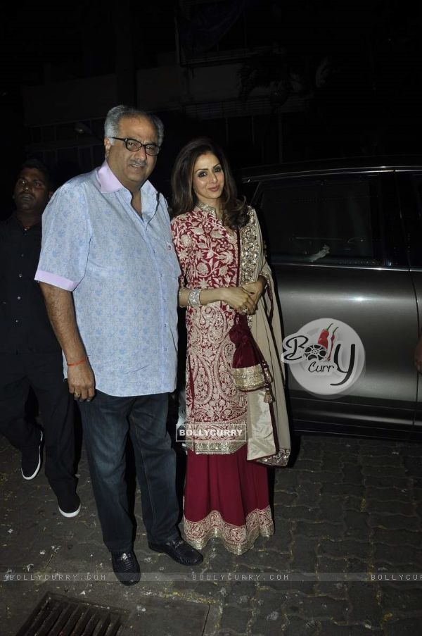 Sridevi and Boney Kapoor at Karva Chauth Celebrations at Anil Kapoor's Residence